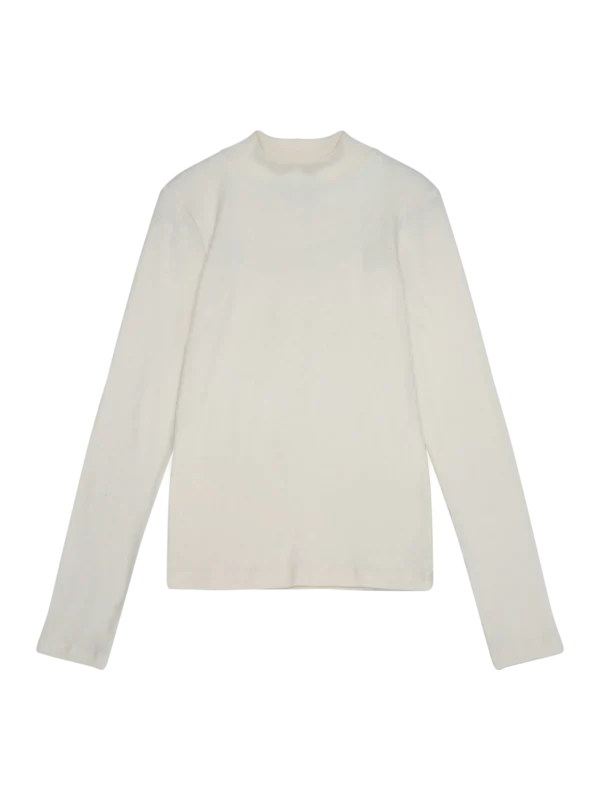 100076-1007-5 KnowledgeCotton Apparel Langærmet T-shirt (Hvid) – Dame | T-shirt