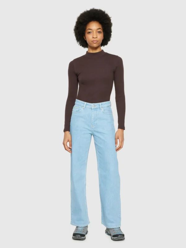 KnowledgeCotton Apparel Langærmet T-shirt (Brun) – Dame | T-shirt