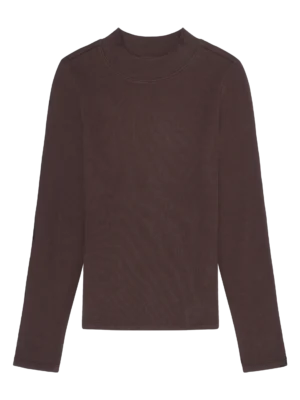 100076-1394-5 KnowledgeCotton Apparel Langærmet T-shirt (Brun) – Dame | T-shirt