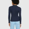 100076-1412-3 KnowledgeCotton Apparel Langærmet T-shirt (Navy) – Dame | T-shirt