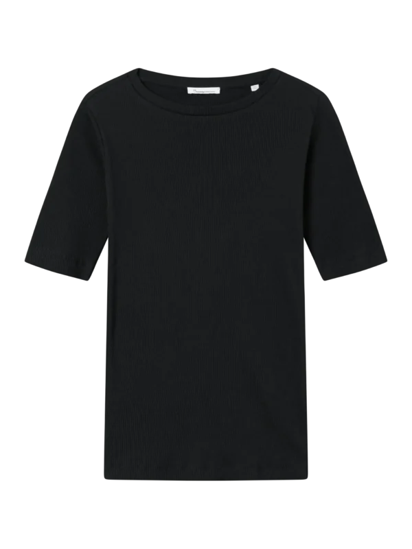 2010014-1300-5 KnowledgeCotton Apparel T-shirt (Sort) – Dame | T-shirt