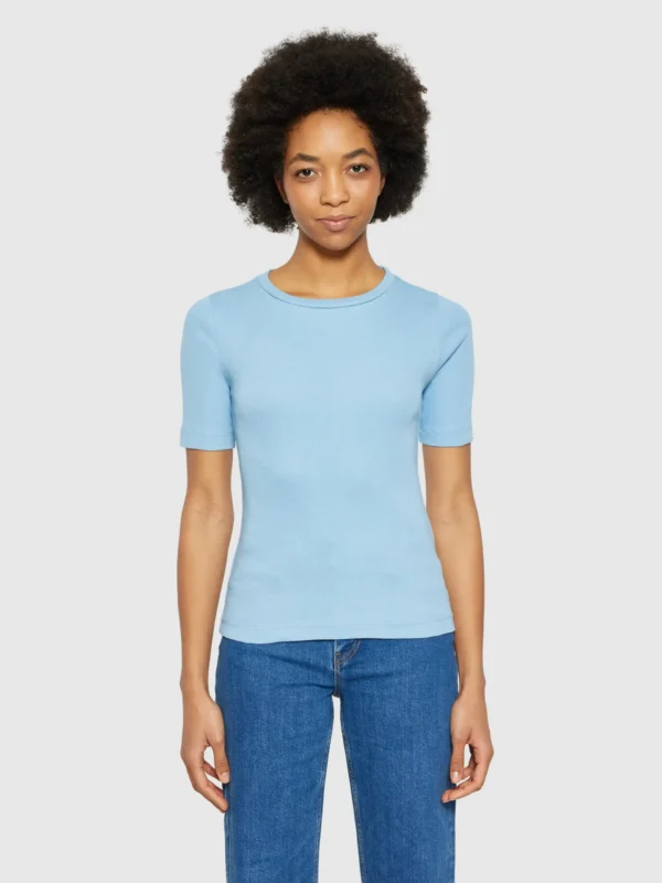 2010014-1463-2 KnowledgeCotton Apparel T-shirt (Turkis) – Dame | T-shirt