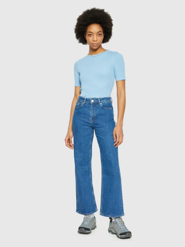 2010014-1463-4 KnowledgeCotton Apparel T-shirt (Turkis) – Dame | T-shirt