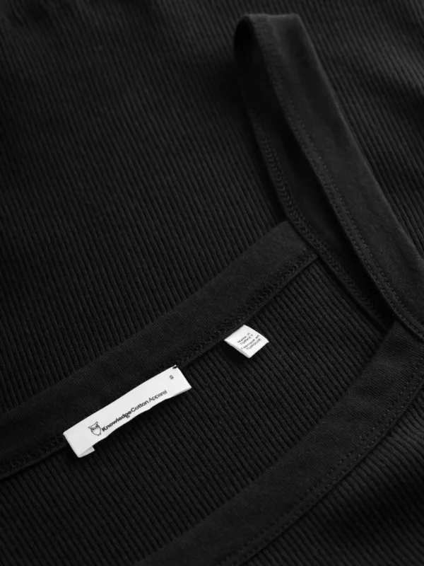 2010015-1300-1 KnowledgeCotton Apparel Top (Sort) – Dame | Top