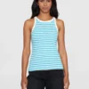 2010017-8021-2 KnowledgeCotton Apparel Stribet Top (Blå) – Dame | Top