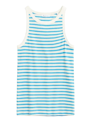 2010017-8021-5 KnowledgeCotton Apparel Stribet Top (Blå) – Dame | Top