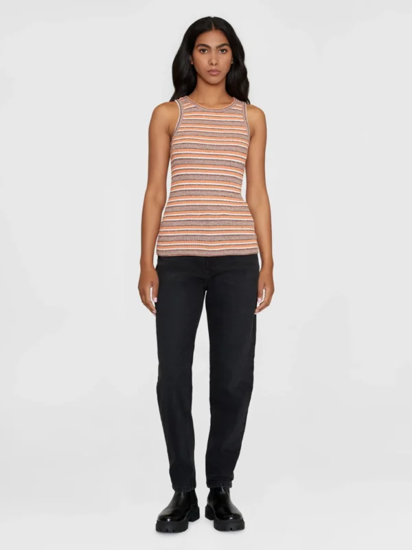 2010048-8032-4 KnowledgeCotton Apparel Stribet Top (Multifarvet) – Dame | Top