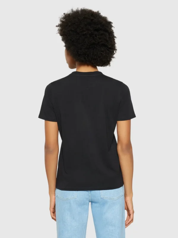 2010051-1300-3 KnowledgeCotton Apparel T-shirt (Sort) – Dame | T-shirt