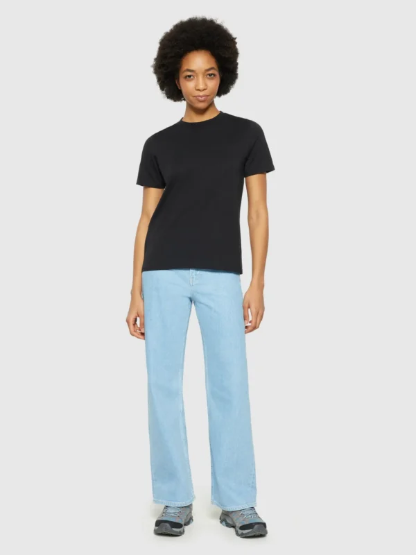 2010051-1300-4 KnowledgeCotton Apparel T-shirt (Sort) – Dame | T-shirt