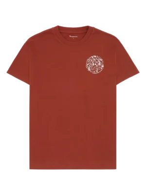 2010055-1478-4 KnowledgeCotton Apparel Logo T-Shirt (Rødbrun) – Dame | T-shirt