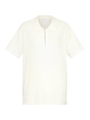 2020004-1387-5 KnowledgeCotton Apparel Zip Polo (Cremehvid) – Dame | Strik