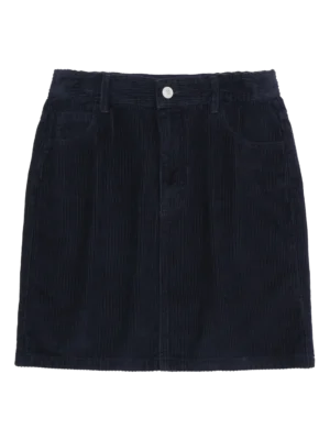 2040017-1412-5 KnowledgeCotton Apparel Navy Fløjlsnederdel – Dame | Bukser