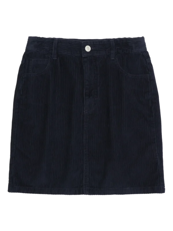 KnowledgeCotton Apparel Navy Fløjlsnederdel – Dame | Bukser