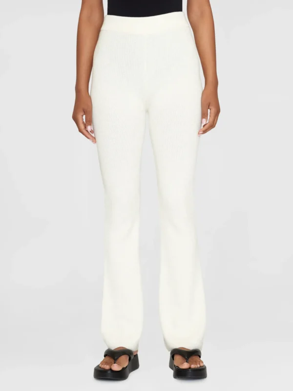 2070041-1387-2 KnowledgeCotton Apparel Trompet Bomuldsbukser (Hvid) – Dame | Bukser