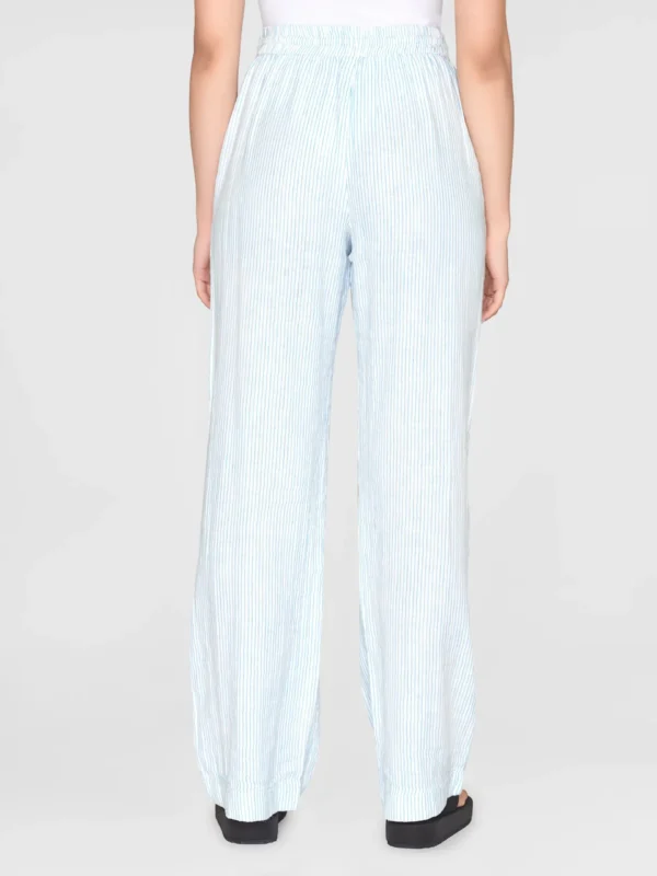 2070043-8021-3 KnowledgeCotton Apparel Stribet Bukser (Blå/Cremehvid) – Dame | Bukser