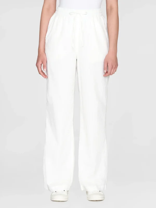 KnowledgeCotton Apparel Hvide Bomuldsbukser (High rise) – Dame | Bukser