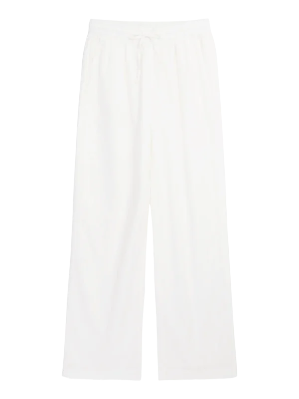 KnowledgeCotton Apparel Hvide Bomuldsbukser (High rise) – Dame | Bukser