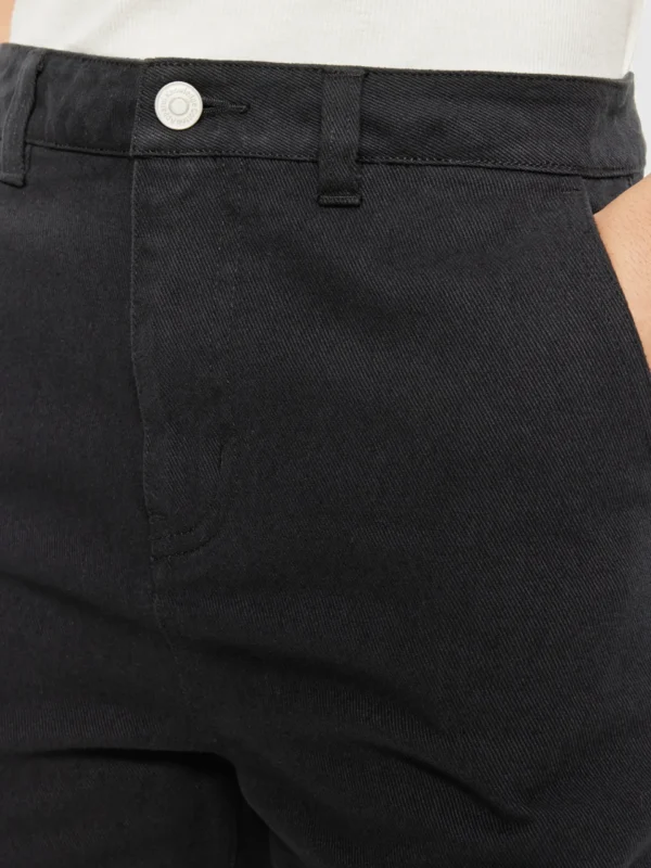 KnowledgeCotton Apparel Calla Tapered Black (Mid rise) – Dame | Bukser