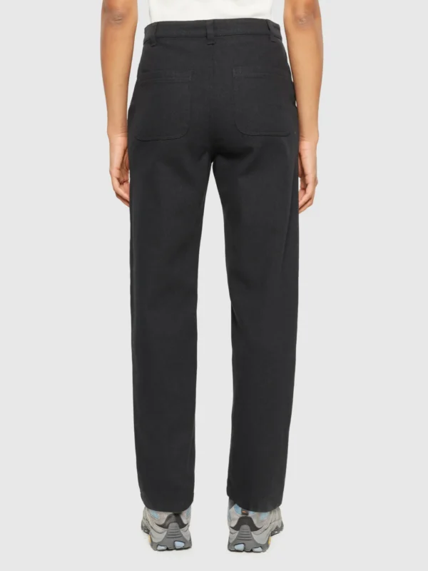 KnowledgeCotton Apparel Calla Tapered Black (Mid rise) – Dame | Bukser