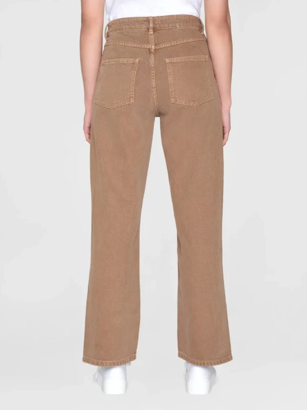 2070048-2022-3 KnowledgeCotton Apparel Lysbrun bukser (Mid rise) – Dame | Bukser