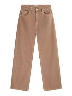 2070048-2022-6 KnowledgeCotton Apparel Lysbrun bukser (Mid rise) – Dame | Bukser