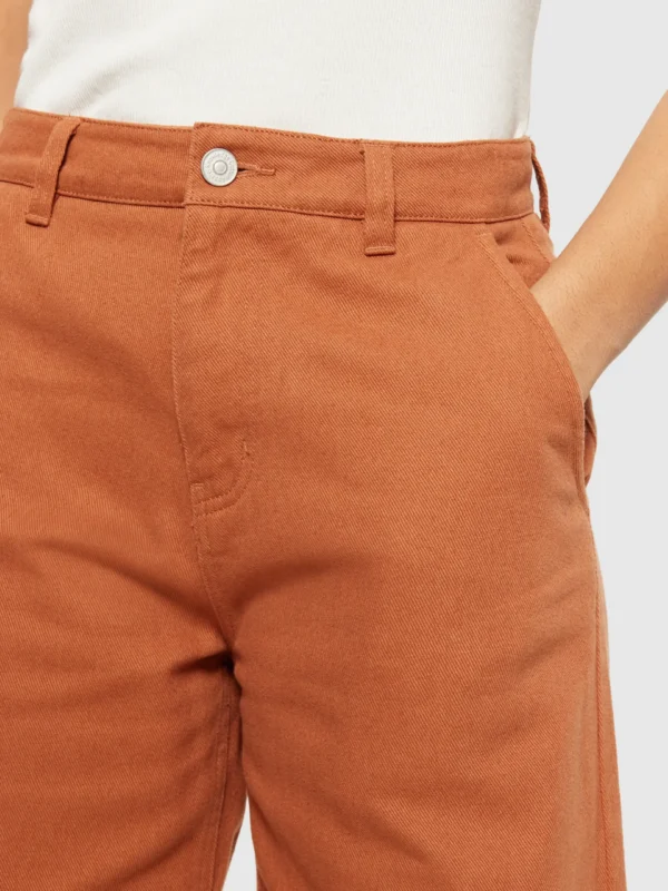 2070051-1426-1 KnowledgeCotton Apparel Posey Wide Mocha (High rise) – Dame | Bukser