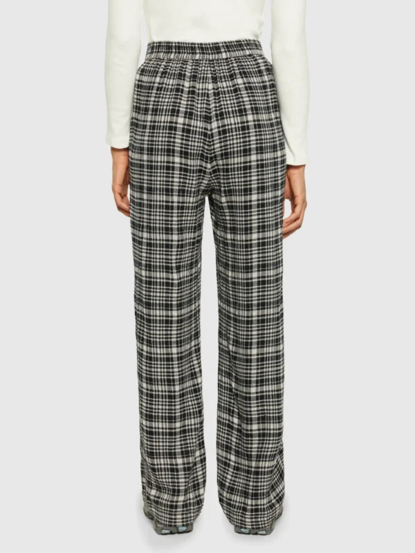 2070054-8021-3 KnowledgeCotton Apparel Posey Wide (Sort/Hvid) – Dame | Bukser