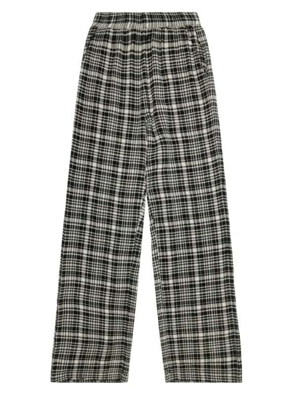 2070054-8021-5 KnowledgeCotton Apparel Posey Wide (Sort/Hvid) – Dame | Bukser