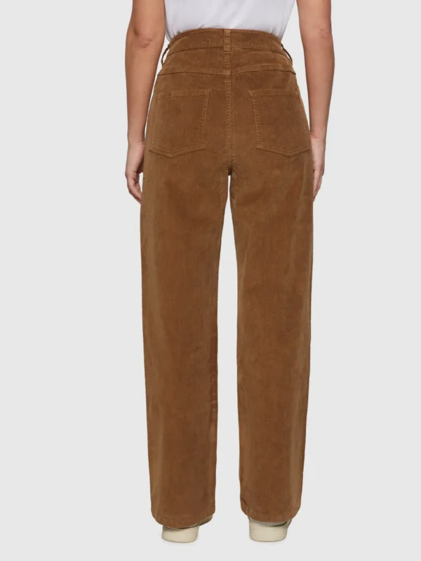 2070062-1121-2 KnowledgeCotton Apparel Gale Straight Mid rise (Brun) – Dame | Bukser