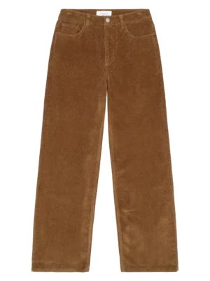 2070062-1121-4 KnowledgeCotton Apparel Gale Straight Mid rise (Brun) – Dame | Bukser