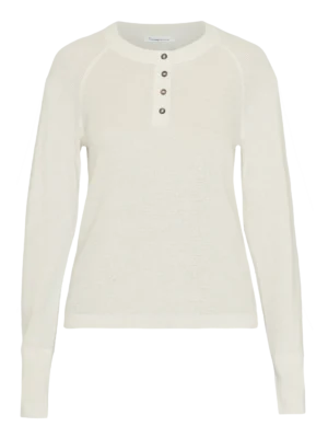 2080040-1387-5 KnowledgeCotton Apparel Langærmet trøje (Cremehvid) – Dame | Strik