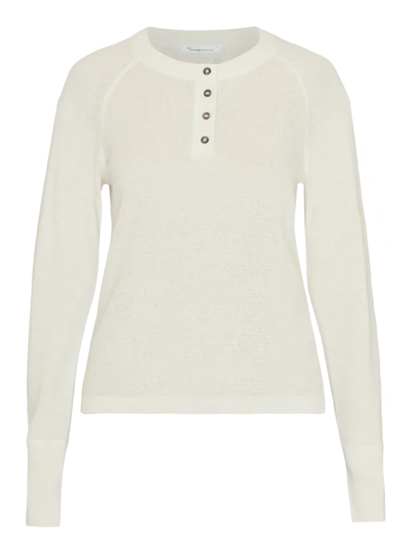 KnowledgeCotton Apparel Langærmet trøje (Cremehvid) – Dame | Strik