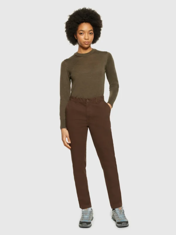 2080061-1100-4 KnowledgeCotton Apparel Striktrøje (Mørk oliven) – Dame | Strik