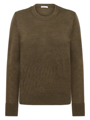 2080061-1100-5 KnowledgeCotton Apparel Striktrøje (Mørk oliven) – Dame | Strik