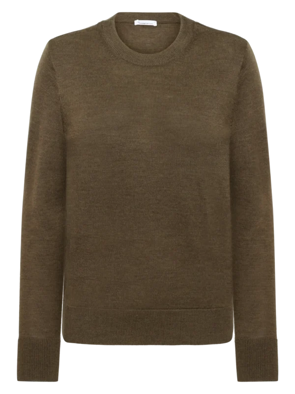 2080061-1100-5 KnowledgeCotton Apparel Striktrøje (Mørk oliven) – Dame | Strik