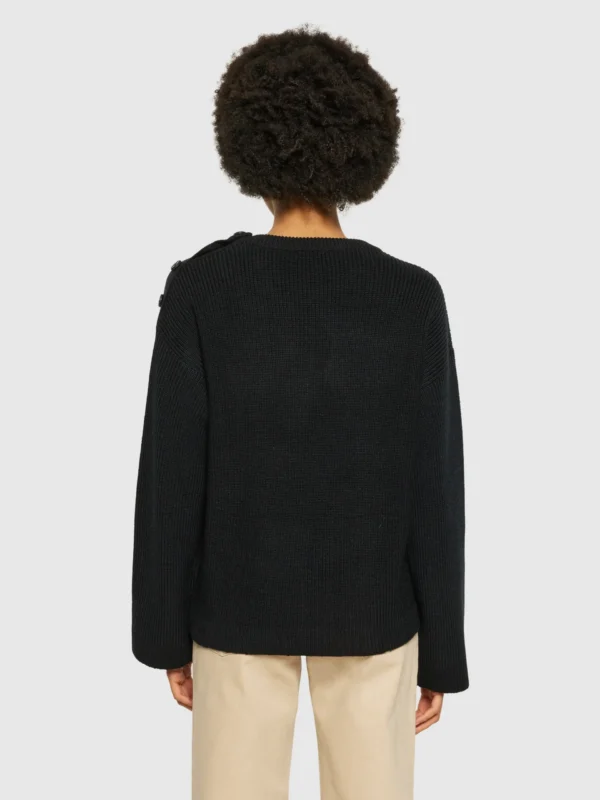 KnowledgeCotton Apparel Striktrøje (Sort) – Dame | Strik