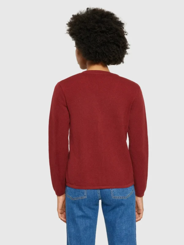 2080070-1478-3 KnowledgeCotton Apparel Trøje (Rød) – Dame | Strik