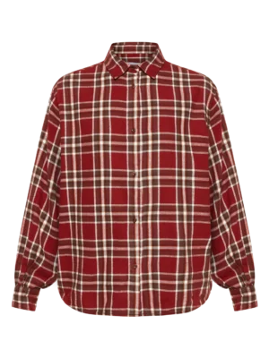 2090025-7025-5 KnowledgeCotton Apparel Ternet Skjorte (Rød) – Dame | Skjorte