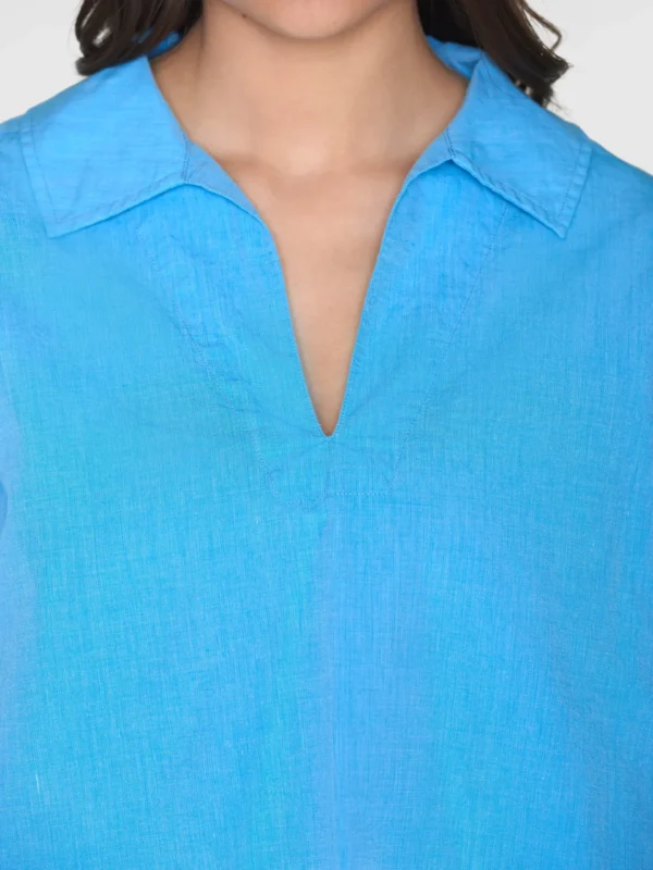 2090033-1445-1 KnowledgeCotton Apparel Skjorte (Turkis) – Dame | Skjorte