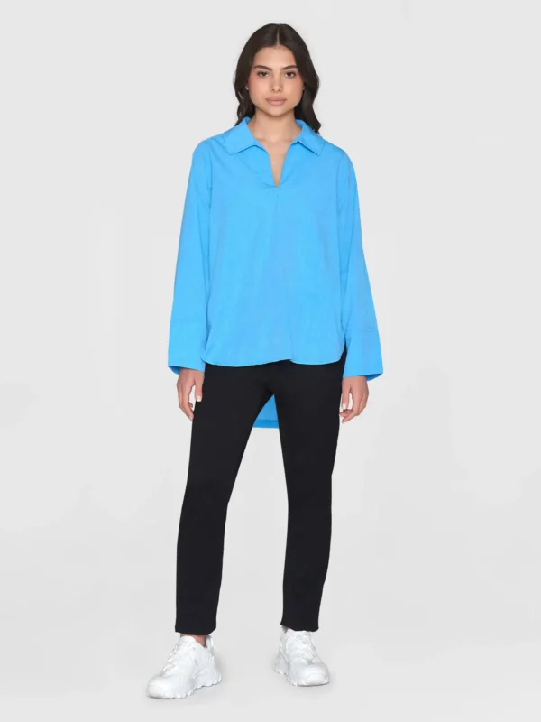 2090033-1445-4 KnowledgeCotton Apparel Skjorte (Turkis) – Dame | Skjorte