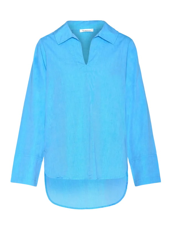 2090033-1445-5 KnowledgeCotton Apparel Skjorte (Turkis) – Dame | Skjorte