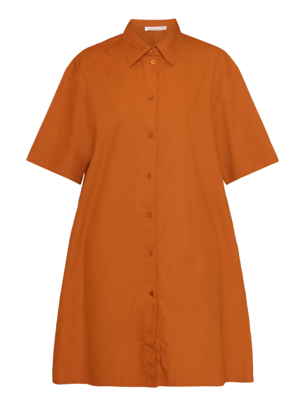 KnowledgeCotton Apparel Skjortekjole (Brun) – Dame | Kjole