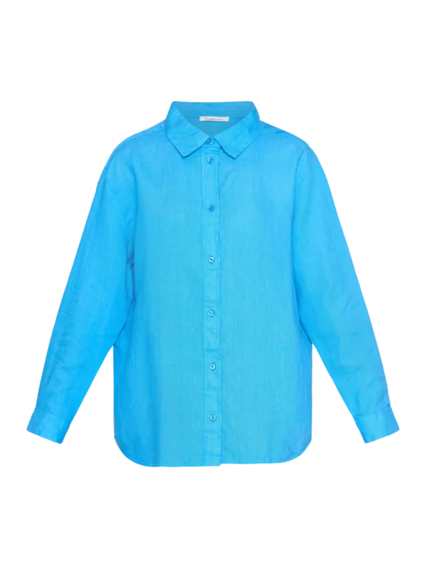 2090040-1445-5 KnowledgeCotton Apparel Skjorte (Turkis) – Dame | Skjorte