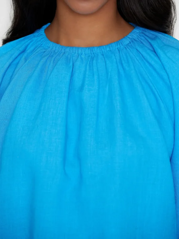 2090041-1445-1 KnowledgeCotton Apparel Skjorte Top (Turkis) – Dame | Skjorte