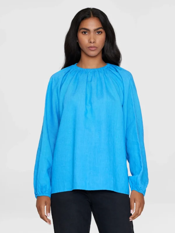 2090041-1445-2 KnowledgeCotton Apparel Skjorte Top (Turkis) – Dame | Skjorte
