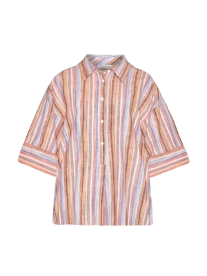 2090043-8032-5 KnowledgeCotton Apparel Kortærmet Skjorte (Multifarvet) – Dame | Skjorte