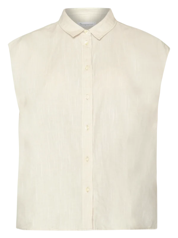 KnowledgeCotton Apparel Skjorte Top (Beige) – Dame | Skjorte