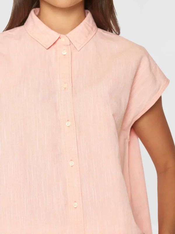 2090047-1469-1 KnowledgeCotton Apparel Skjorte Top (Lyserød) – Dame | Skjorte