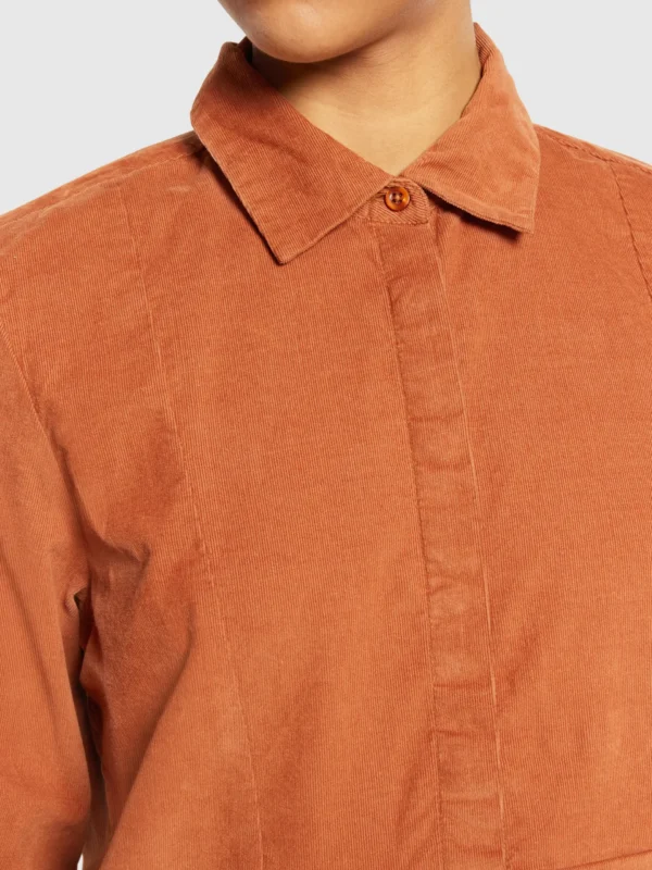 2090050-1426-1 KnowledgeCotton Apparel Skjorte (Mocha-Brun) – Dame | Skjorte