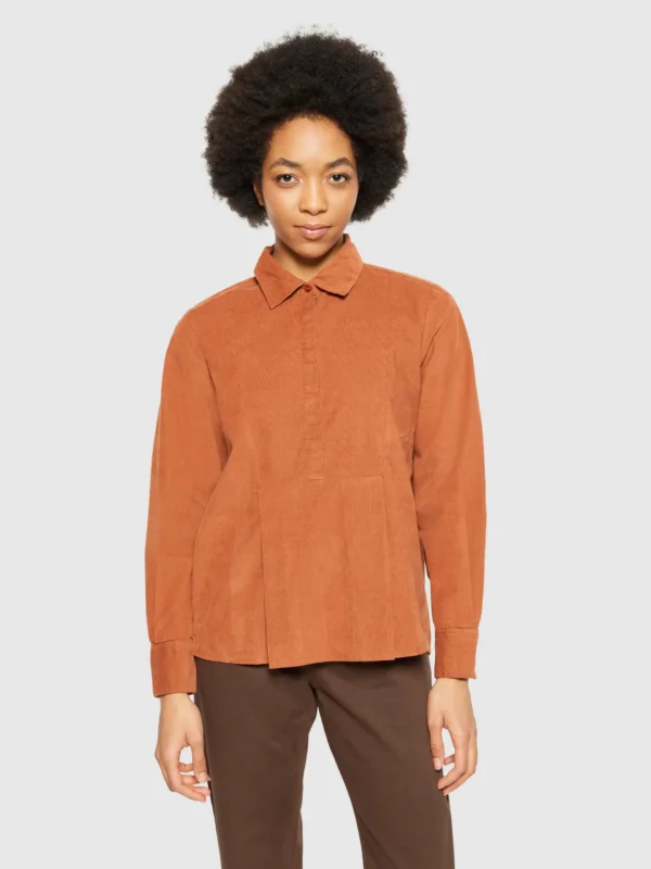 2090050-1426-2 KnowledgeCotton Apparel Skjorte (Mocha-Brun) – Dame | Skjorte